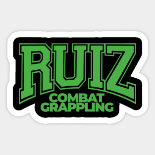 Ruiz Combat Grappling (Green Text) Sticker